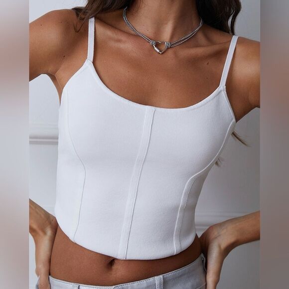 NWT Pacsun LA Hearts Nikira Sculpt Corset Sleevless Tank Top Womens Size XS - Picture 1 of 7